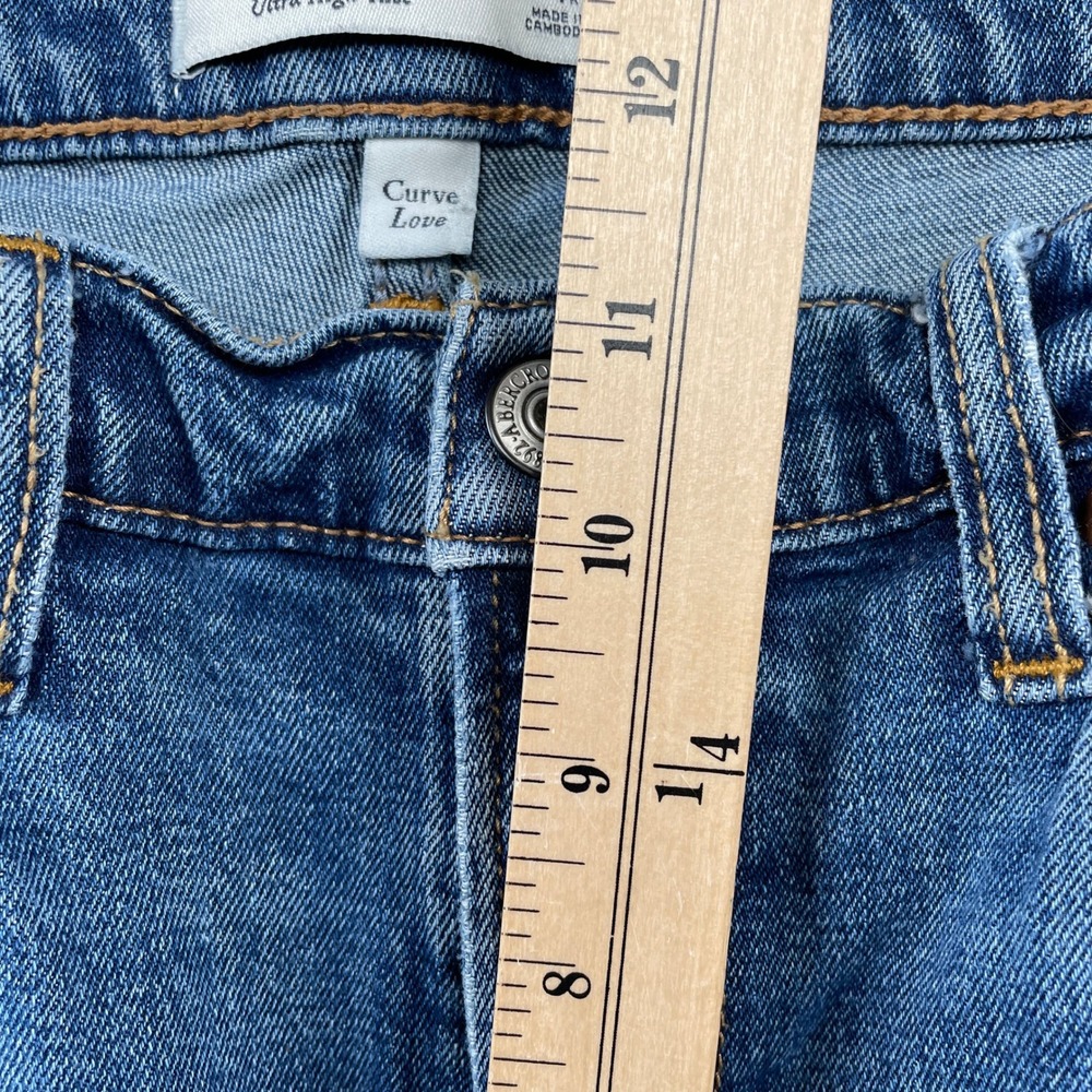 Abercrombie & Fitch Jeans Womens 27/4R Ankle Straight Ultra High Rise Distressed - Picture 6 of 9